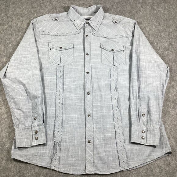 7 Diamond Men’s Shirt Size XXL Snap Buttons Western Style Square Dance Cotton - Picture 9 of 16